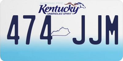 KY license plate 474JJM