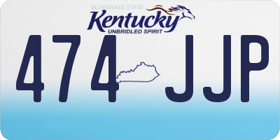 KY license plate 474JJP