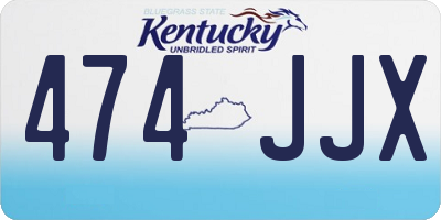 KY license plate 474JJX