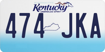 KY license plate 474JKA