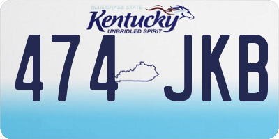 KY license plate 474JKB