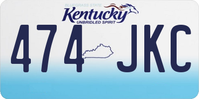 KY license plate 474JKC