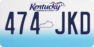 KY license plate 474JKD