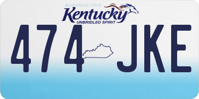 KY license plate 474JKE
