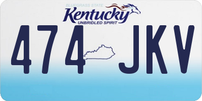 KY license plate 474JKV