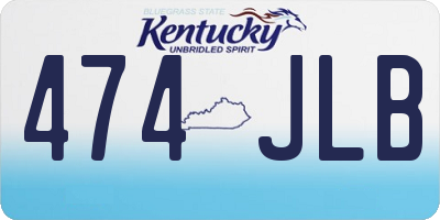KY license plate 474JLB