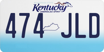 KY license plate 474JLD