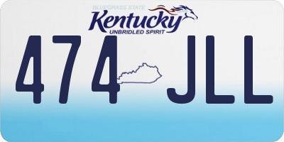 KY license plate 474JLL