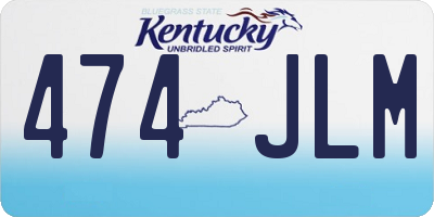KY license plate 474JLM