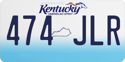 KY license plate 474JLR