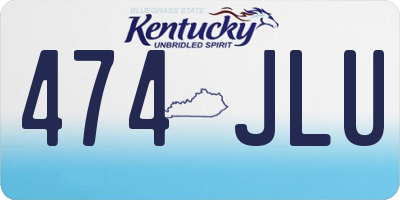 KY license plate 474JLU