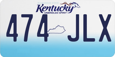 KY license plate 474JLX