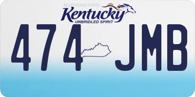 KY license plate 474JMB