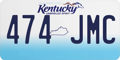 KY license plate 474JMC