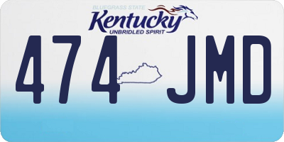 KY license plate 474JMD