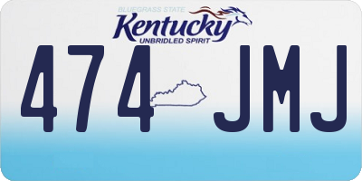 KY license plate 474JMJ
