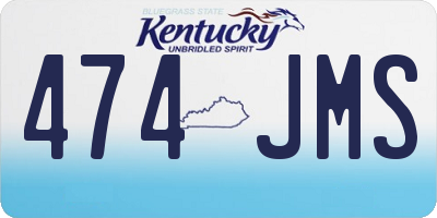 KY license plate 474JMS