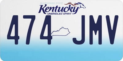 KY license plate 474JMV