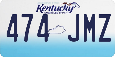 KY license plate 474JMZ