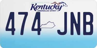 KY license plate 474JNB