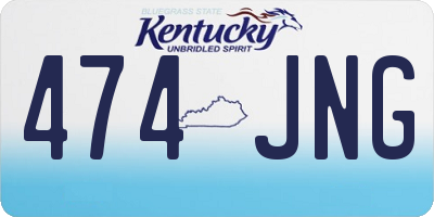 KY license plate 474JNG