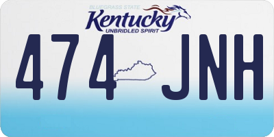 KY license plate 474JNH