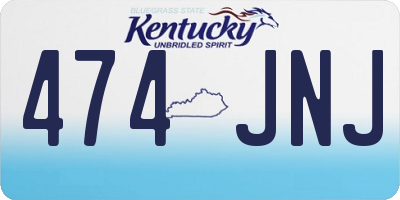 KY license plate 474JNJ