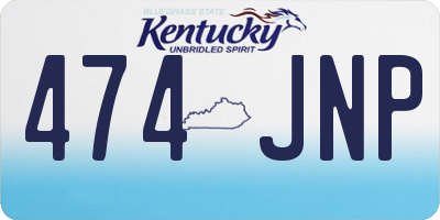 KY license plate 474JNP