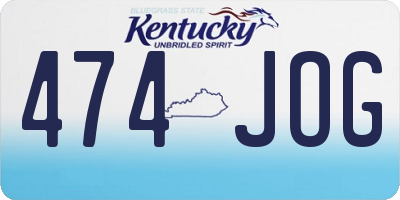 KY license plate 474JOG