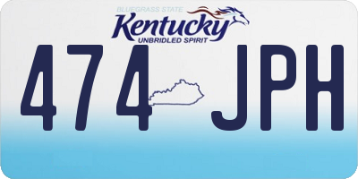 KY license plate 474JPH