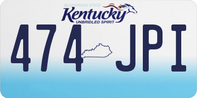 KY license plate 474JPI