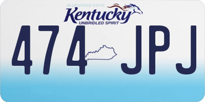 KY license plate 474JPJ