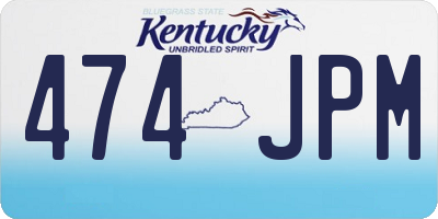 KY license plate 474JPM