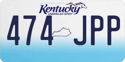 KY license plate 474JPP