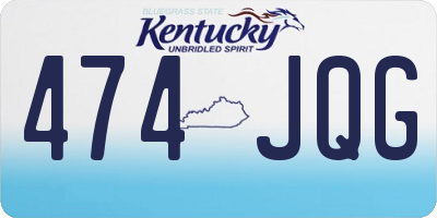 KY license plate 474JQG