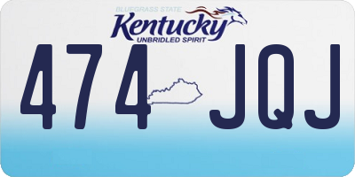 KY license plate 474JQJ