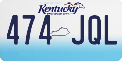 KY license plate 474JQL