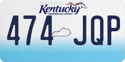 KY license plate 474JQP