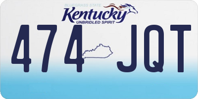 KY license plate 474JQT