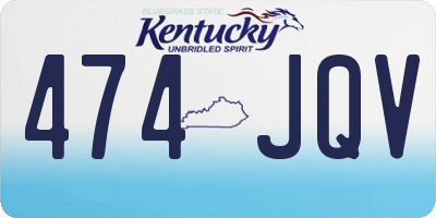 KY license plate 474JQV