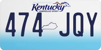 KY license plate 474JQY