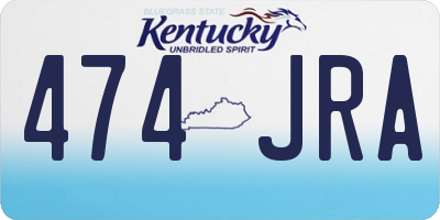 KY license plate 474JRA