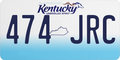 KY license plate 474JRC