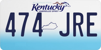 KY license plate 474JRE