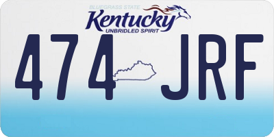 KY license plate 474JRF