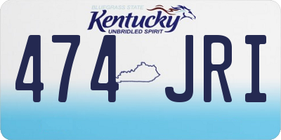KY license plate 474JRI