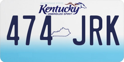 KY license plate 474JRK