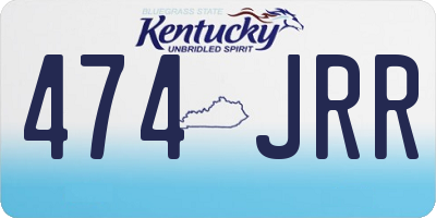 KY license plate 474JRR