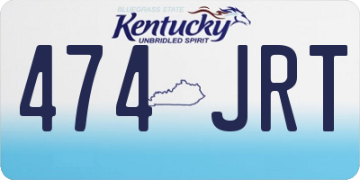 KY license plate 474JRT
