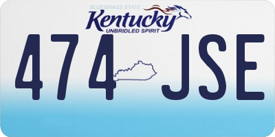 KY license plate 474JSE